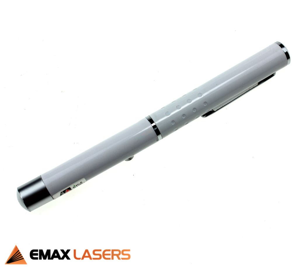 Groene laserpen met witte behuizing