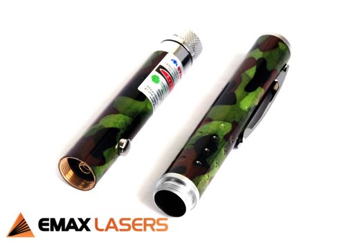 Groene laserpen met 5 caps - camouflageprint